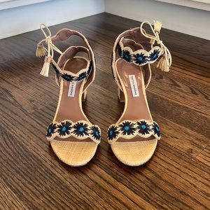 Tabitha Simmons Natural Raffia “Marin” Sandal